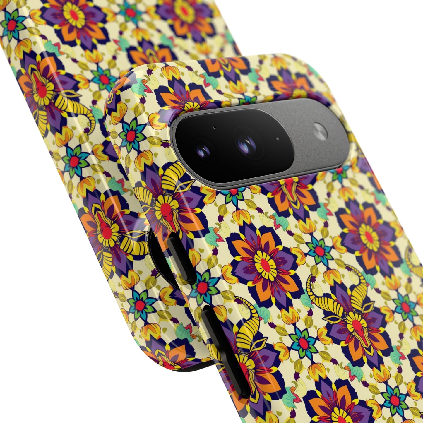 Tough Cases, Taurus, Zodiac v1, Flower Pattern