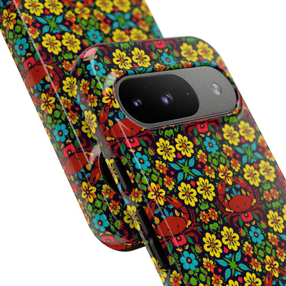 Tough Cases, Cancer, Zodiac v2, Flower Pattern