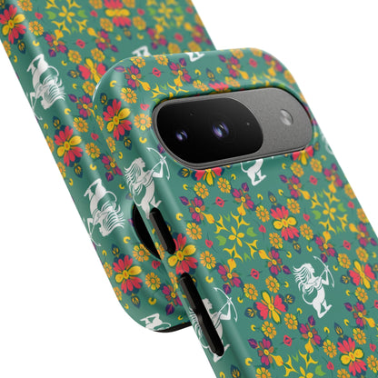 Tough Cases, Sagittarius, Zodiac, Flower Pattern