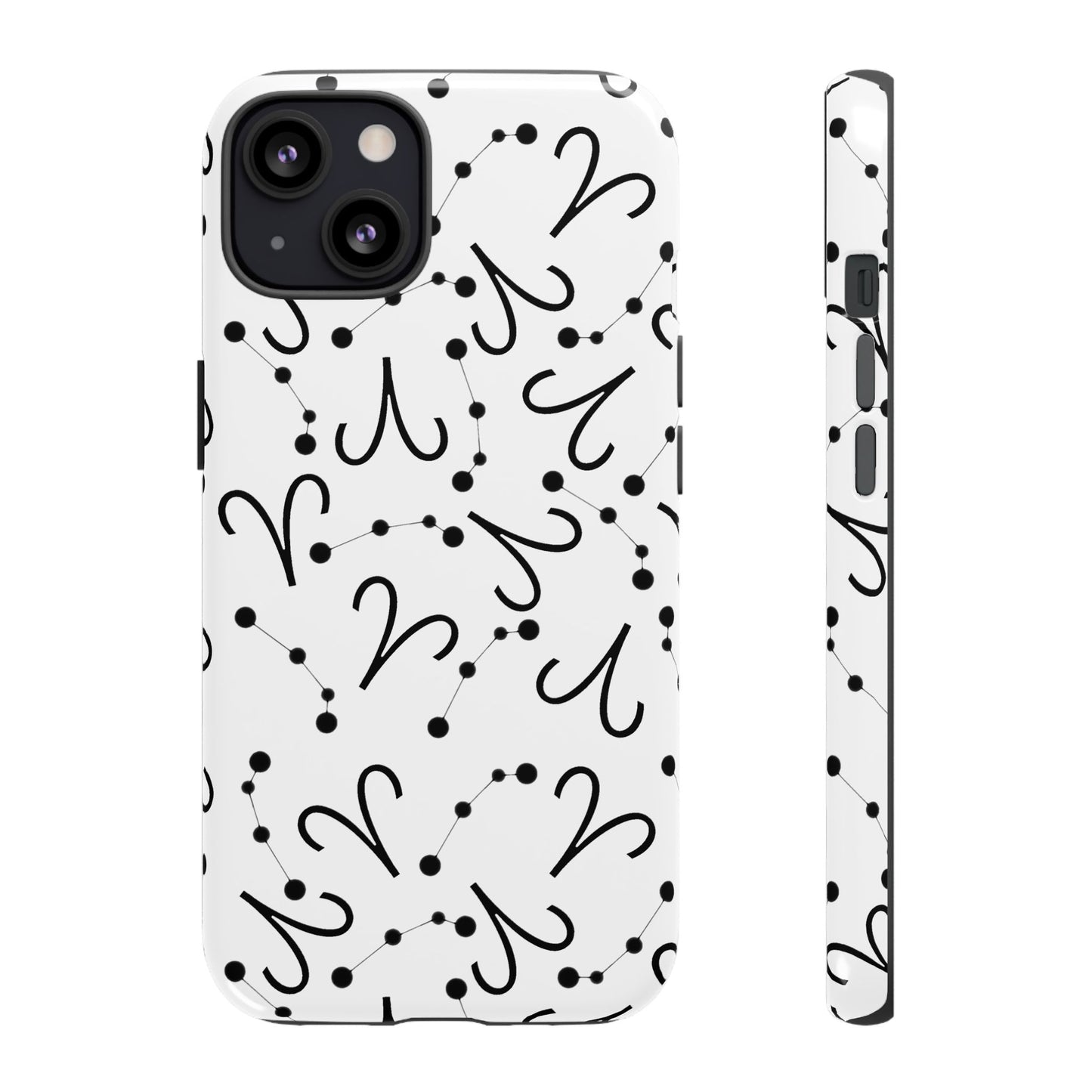 Tough Cases with the Aries Zodiac sign for iPhone, Samsung Galaxy, and Google Pixel devices