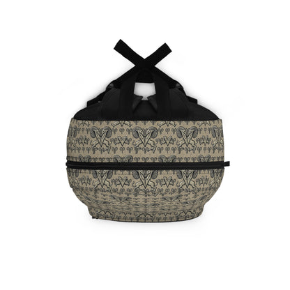 Backpack, Aries, Zodiac v2, Metal Pattern