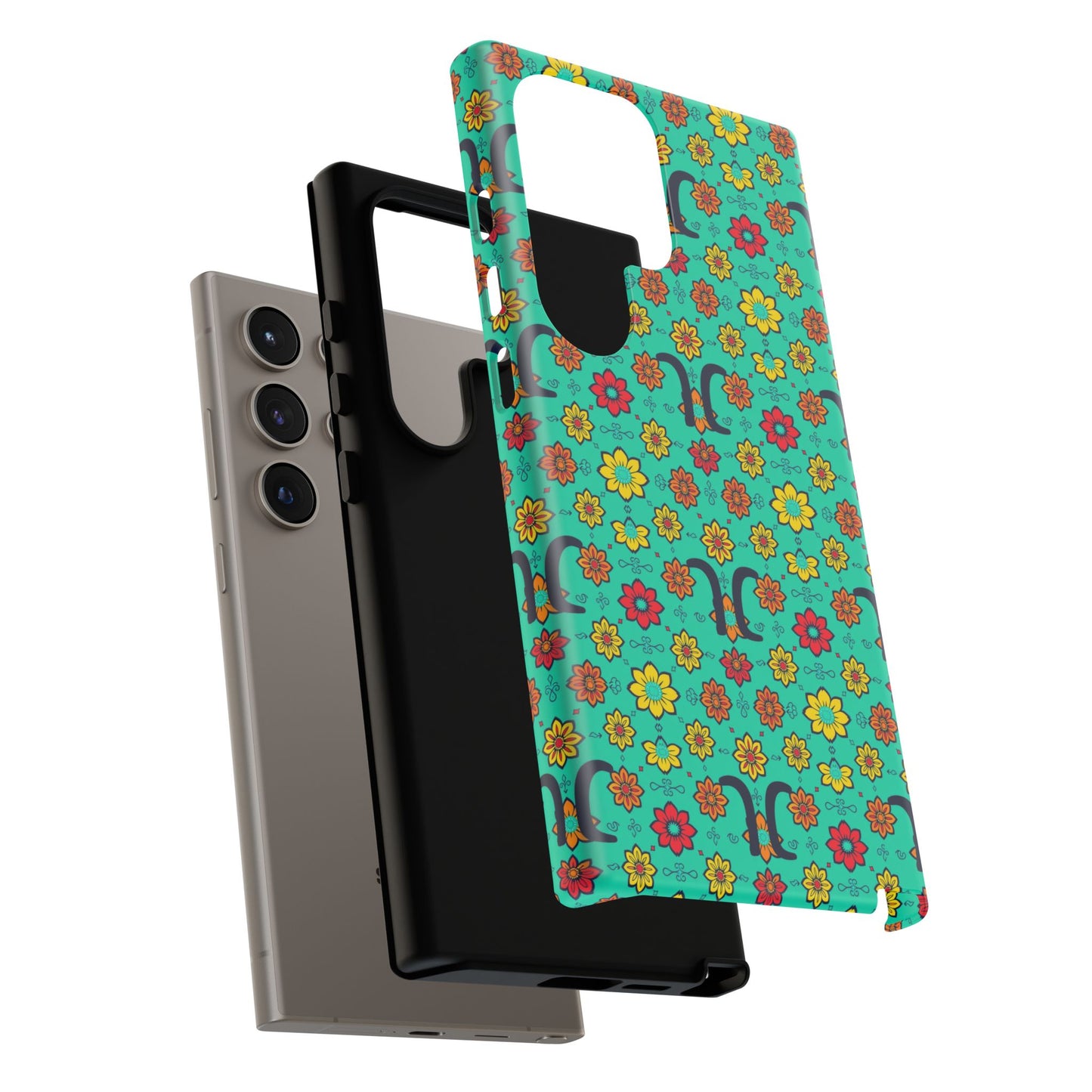 Tough Cases, Aquarius, Zodiac v2, Flower Pattern