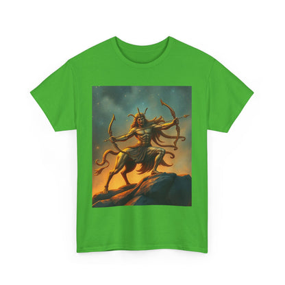 Unisex Heavy Cotton T-Shirt, Arrow Centaur, Sagittarius Zodiac Design