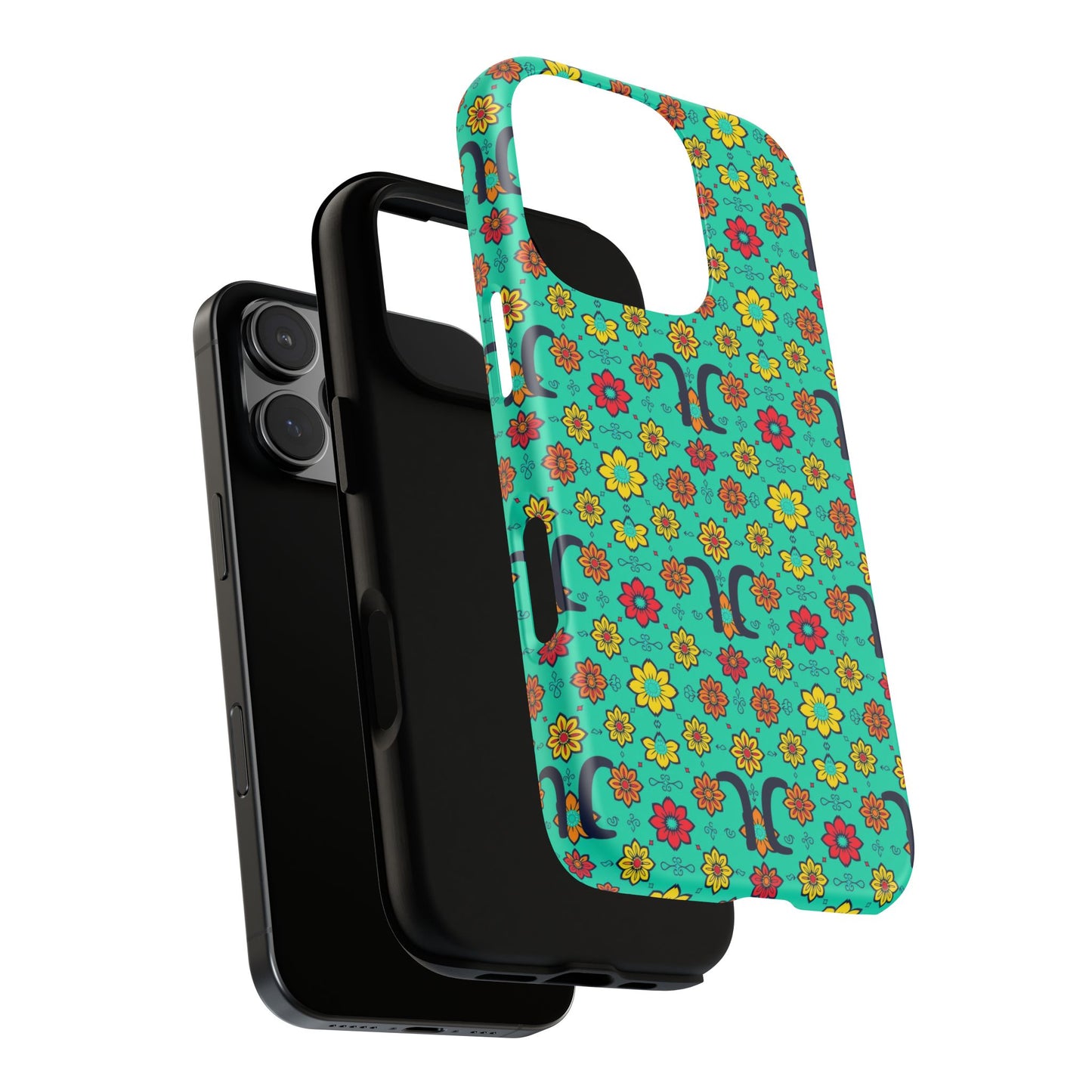 Tough Cases, Aquarius, Zodiac v2, Flower Pattern