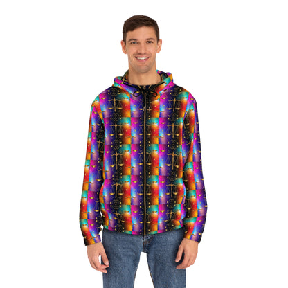 Full-Zip Hoodie (AOP), Libra, Zodiac v1, Pattern
