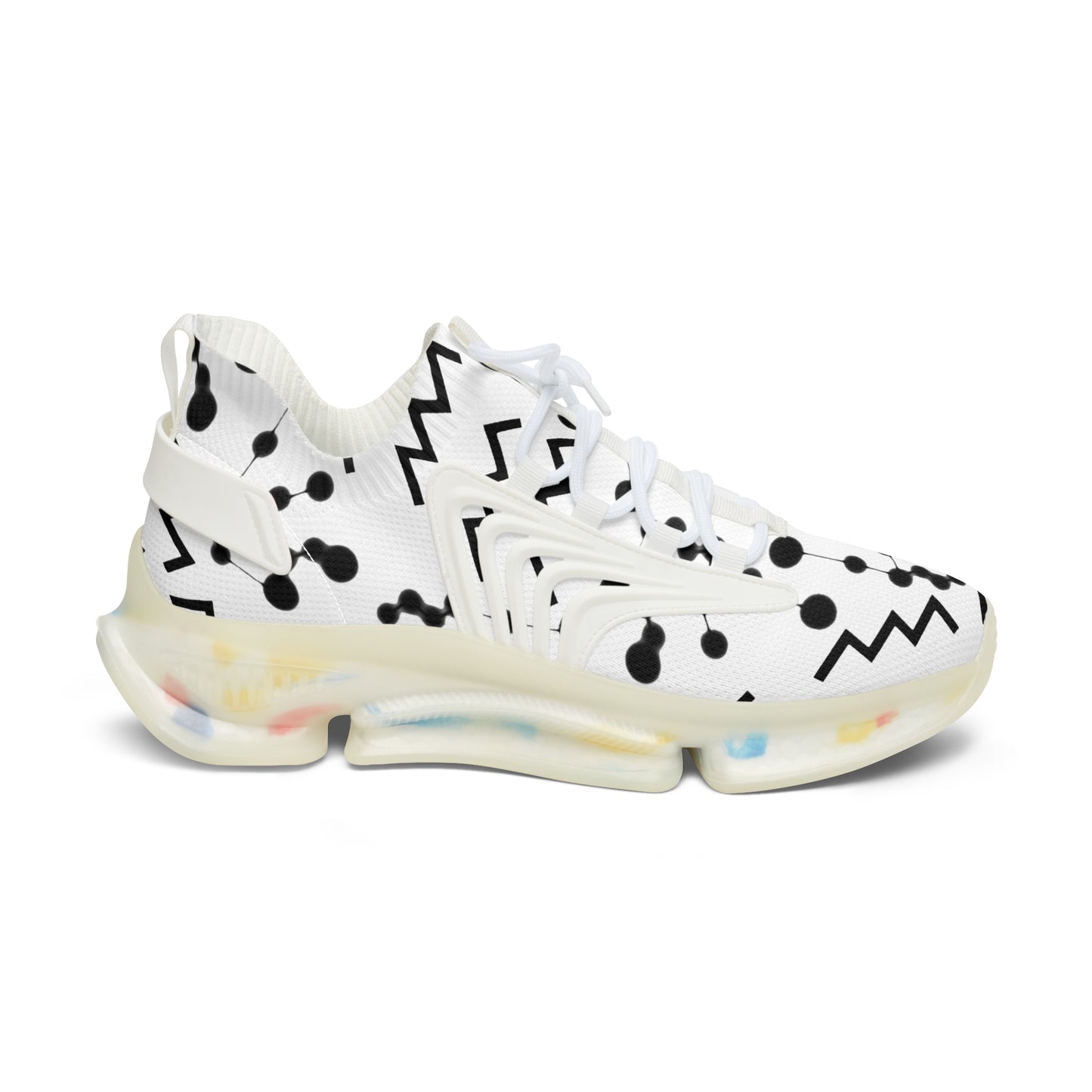 Women's Mesh Sneakers, Constellation & Symbol, Aquarius Zodiac Sign, AOP
