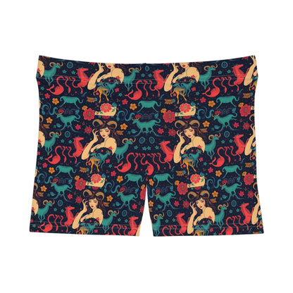 Women's Shorts, (AOP), Capricorn, Zodiac v4, Sexy Pattern