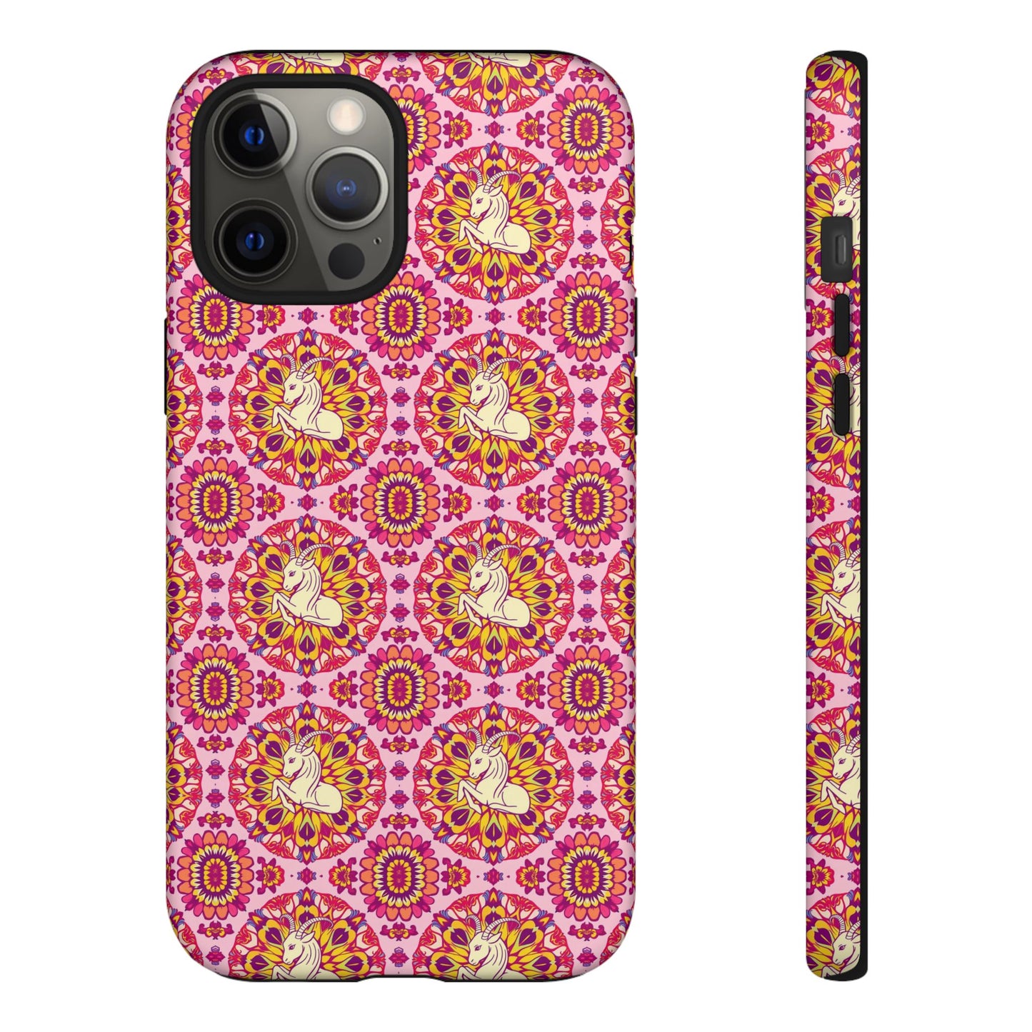 Tough Cases, Capricorn, Zodiac v4, Flower Pattern