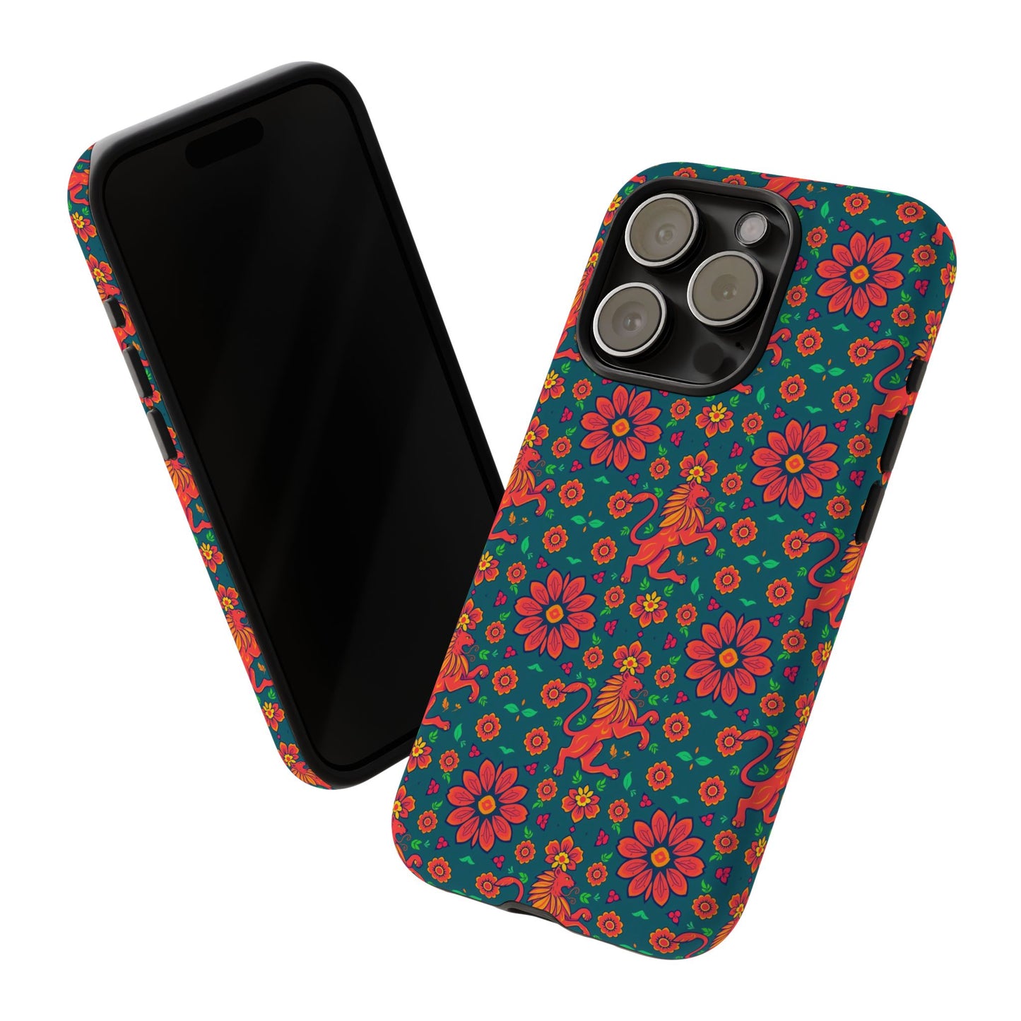Tough Cases, Leo, Zodiac v2, Flower Pattern
