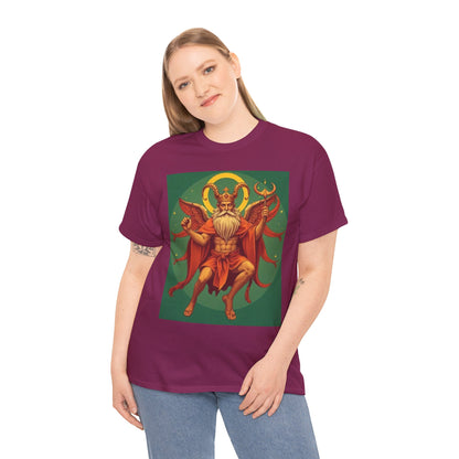 Unisex Heavy Cotton T-Shirt, Aries God, Zodiac Design