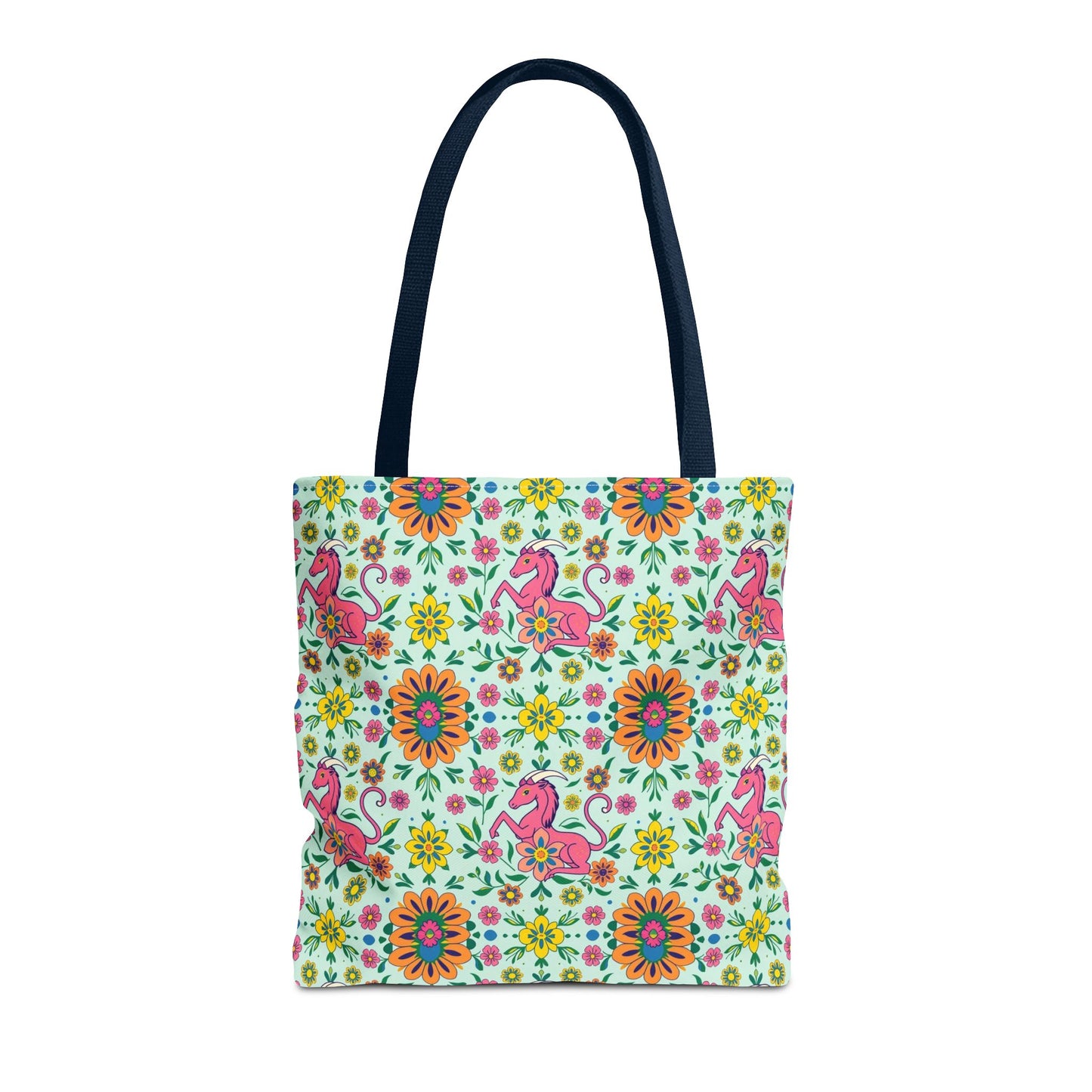 Tote Bag (AOP), Aquarius, Zodiac, Flower Pattern