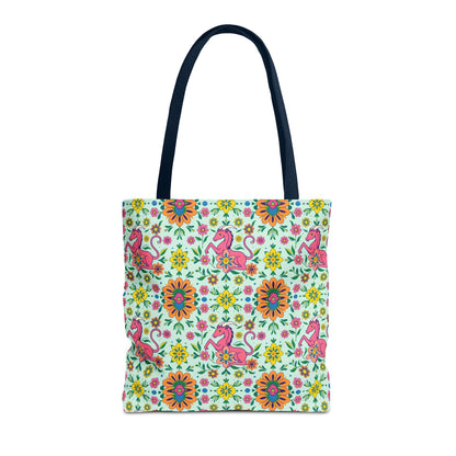 Tote Bag (AOP), Aquarius, Zodiac, Flower Pattern