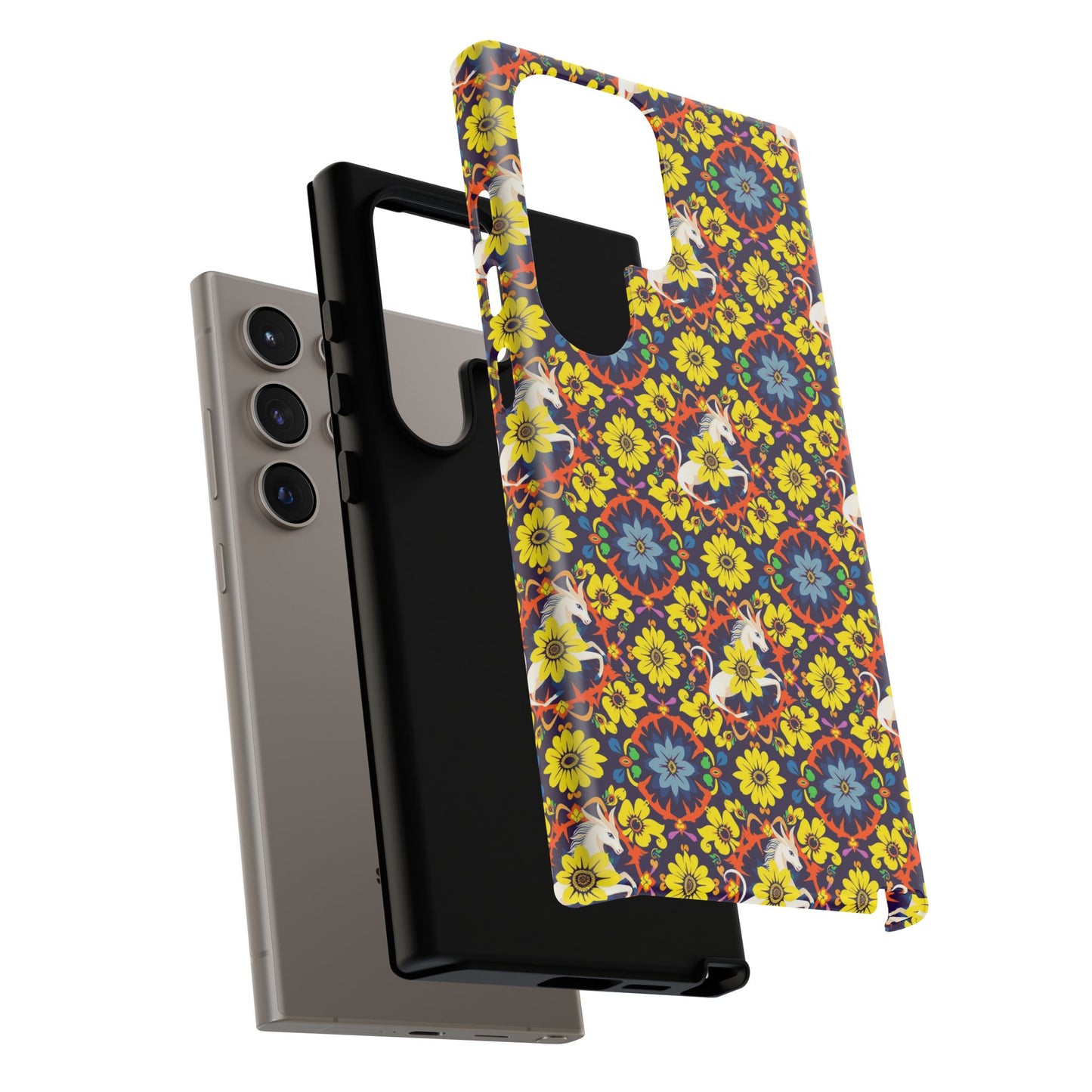 Tough Cases, Aquarius, Zodiac v3, Flower Pattern