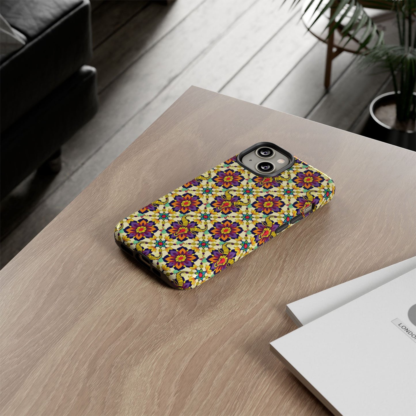 Tough Cases, Taurus, Zodiac v1, Flower Pattern
