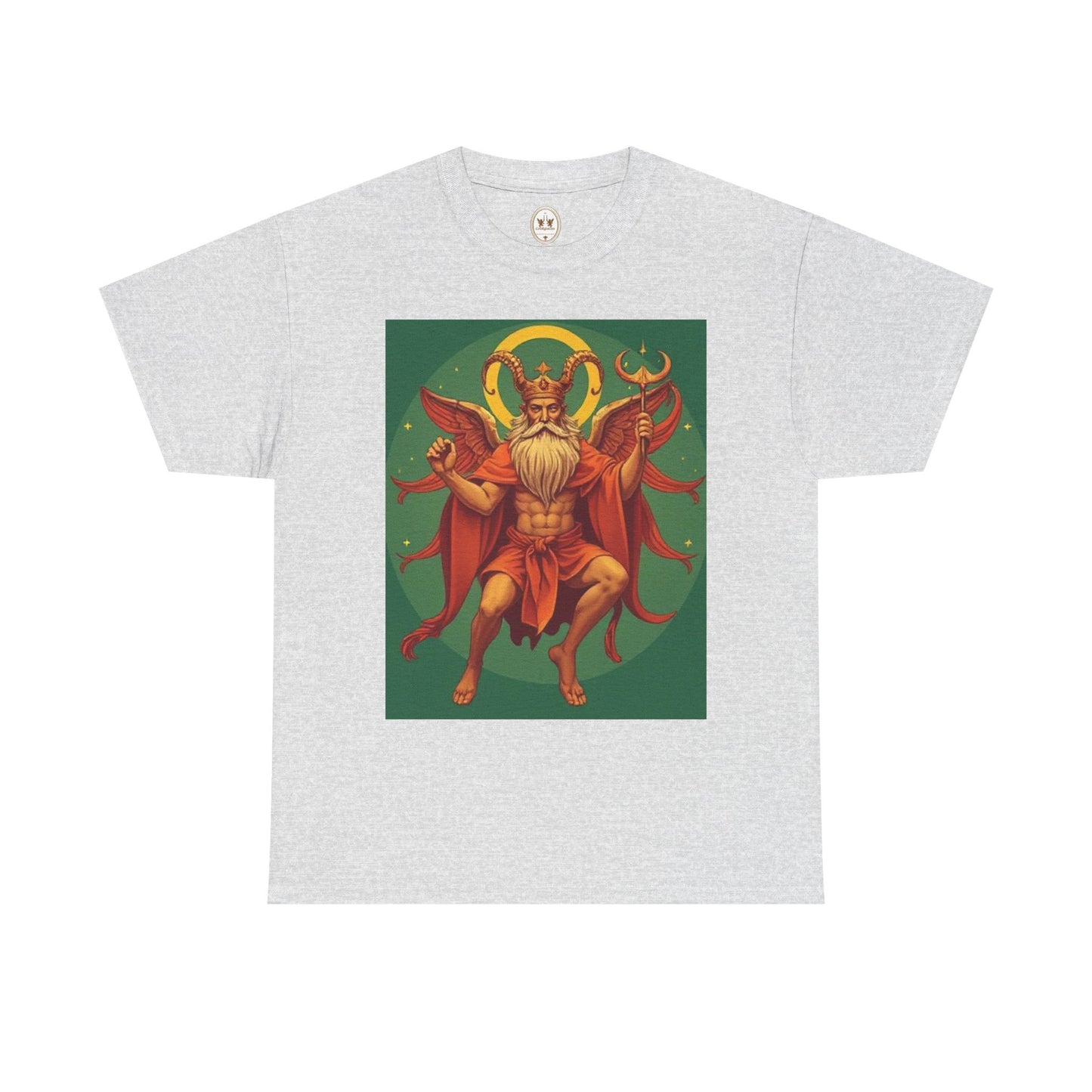 Unisex Heavy Cotton T-Shirt, Aries God, Zodiac Design