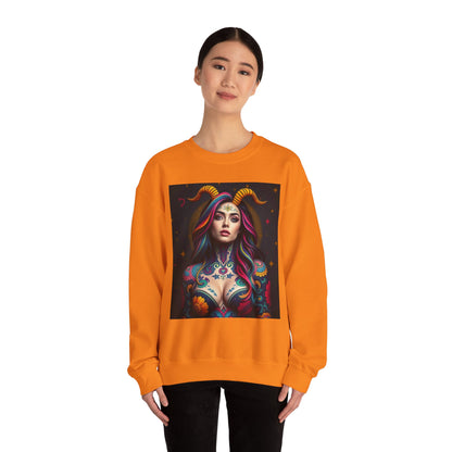 Unisex Heavy Blend™ Crewneck Sweatshirt, Capricorn, Zodiac v3, Sexy Pattern