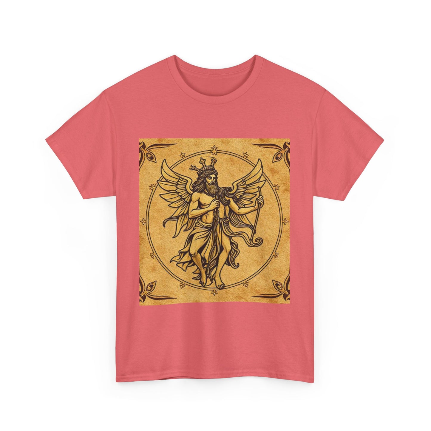 Unisex Heavy Cotton T-Shirt, Pencil Art, Gemini Zodiac Design