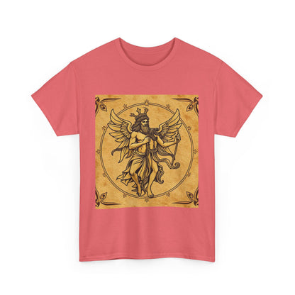 Unisex Heavy Cotton T-Shirt, Pencil Art, Gemini Zodiac Design