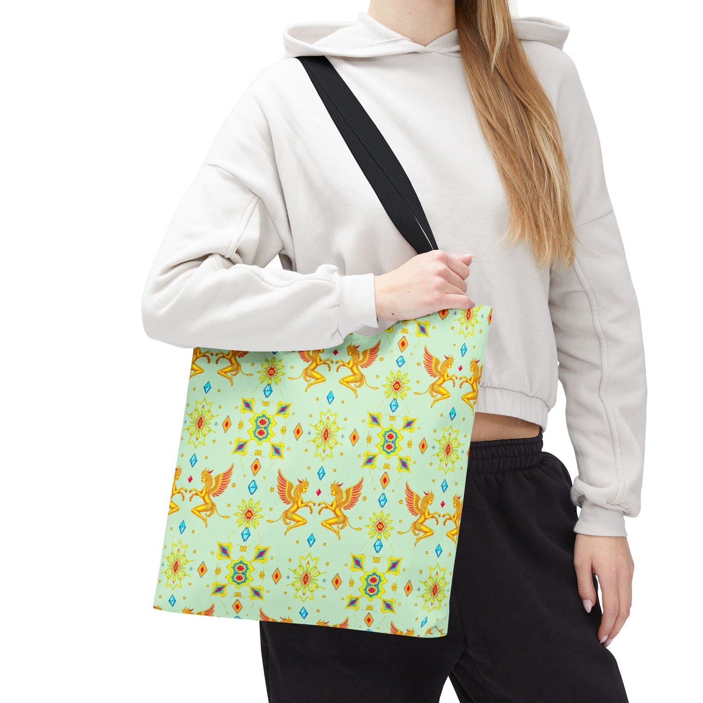 Tote Bag (AOP), Gemini, Zodiac v1, Jewel Pattern