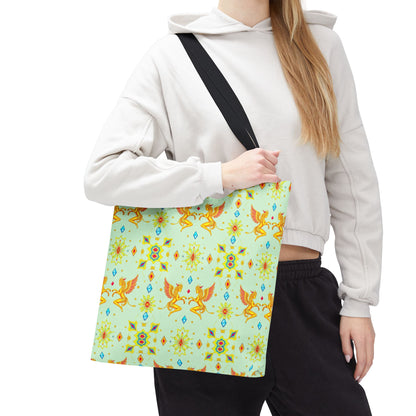 Tote Bag (AOP), Gemini, Zodiac v1, Jewel Pattern