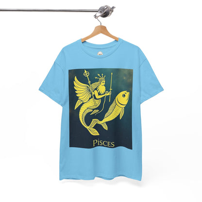 Unisex Heavy Cotton T-Shirt, Pisces Queen, Zodiac Design