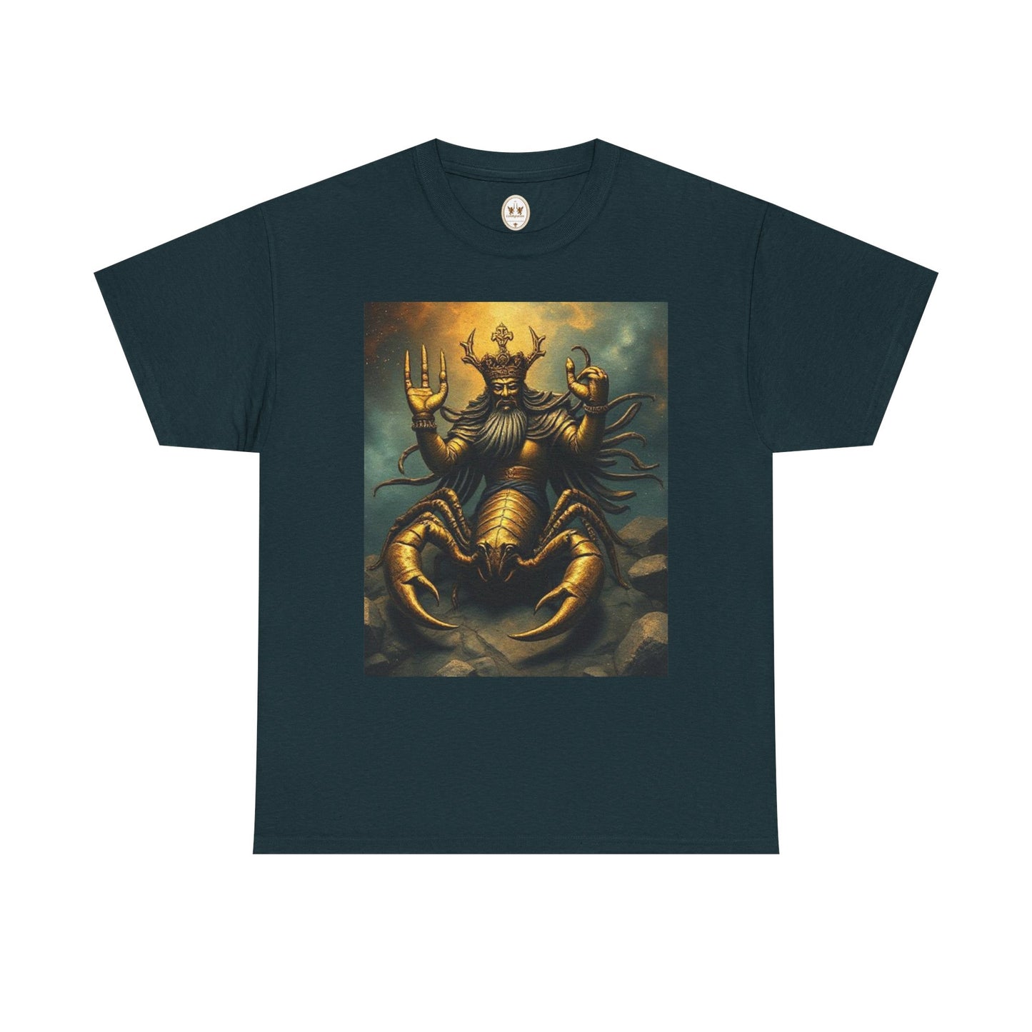 Unisex Heavy Cotton T-Shirt, Desert Scorpio King, Zodiac Design