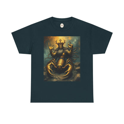 Unisex Heavy Cotton T-Shirt, Desert Scorpio King, Zodiac Design