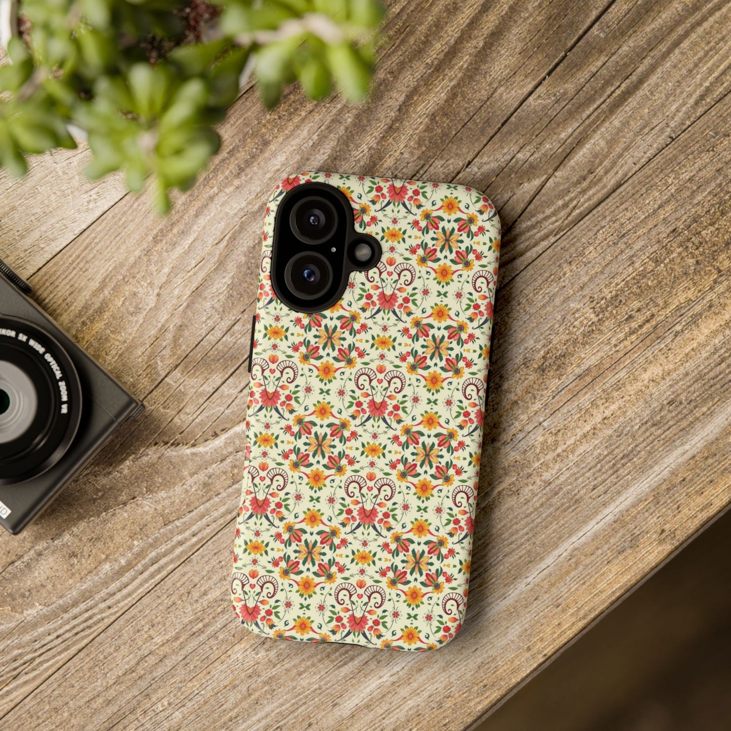 Tough Cases, Aries, Zodiac, Flower Pattern