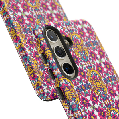 Tough Cases, Scorpio, Zodiac v2, Flower Pattern
