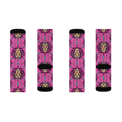 Sublimation Socks, Leo, Zodiac v1, Jewel Pattern