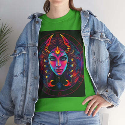 Unisex Heavy Cotton T-Shirt, Scorpio, Zodiac v4, Sexy Art
