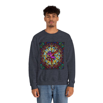Unisex Heavy Blend™ Crewneck Sweatshirt, Glass 1, Sagittarius Zodiac Design
