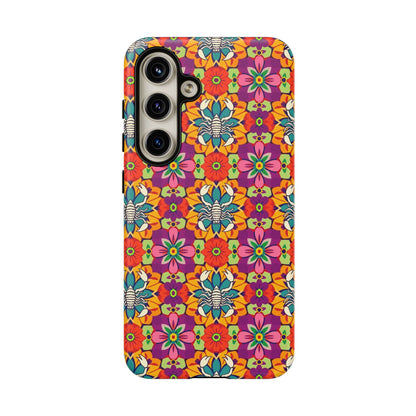 Tough Cases, Scorpio, Zodiac v3, Flower Pattern