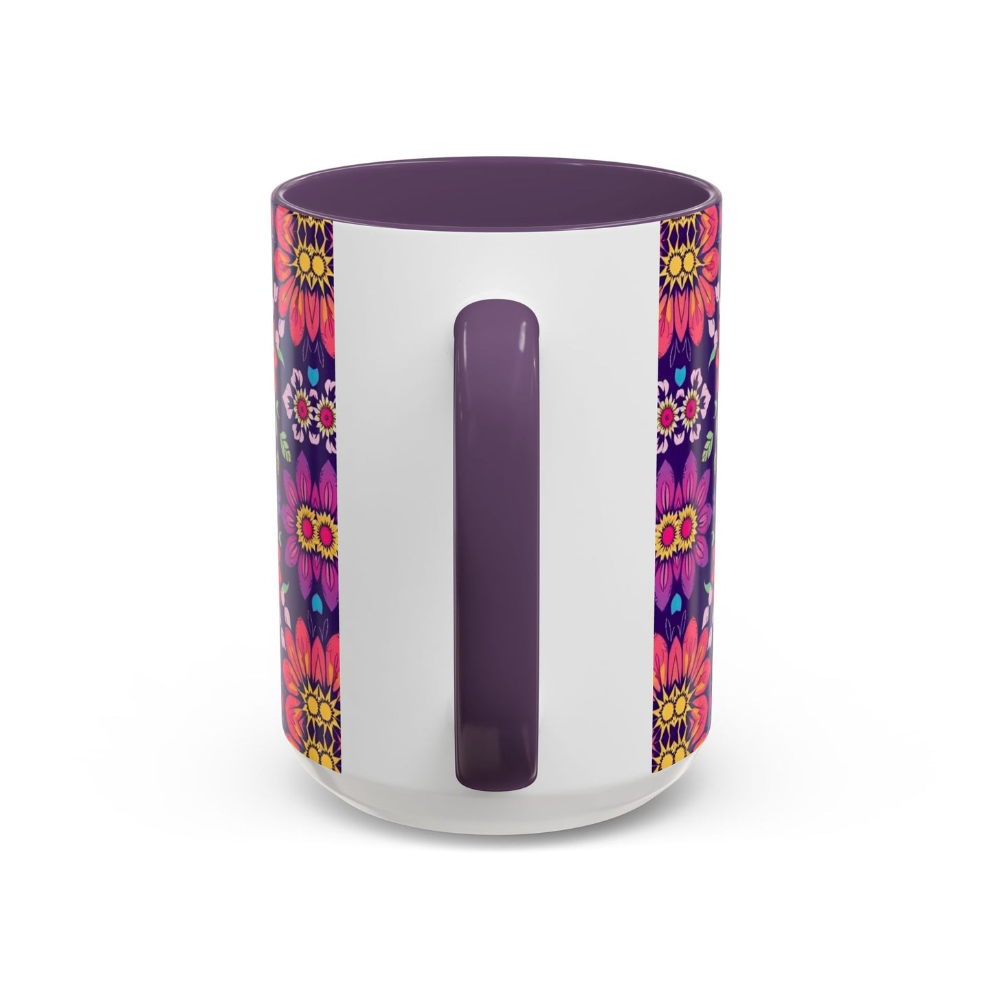 Accent Coffee Mug, Libra, Zodiac v3, Flower Pattern, (11, 15oz)