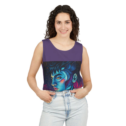 Unisex Garment-Dyed, Tank Top, Pisces Design, Pop Art v1, 100% US cotton