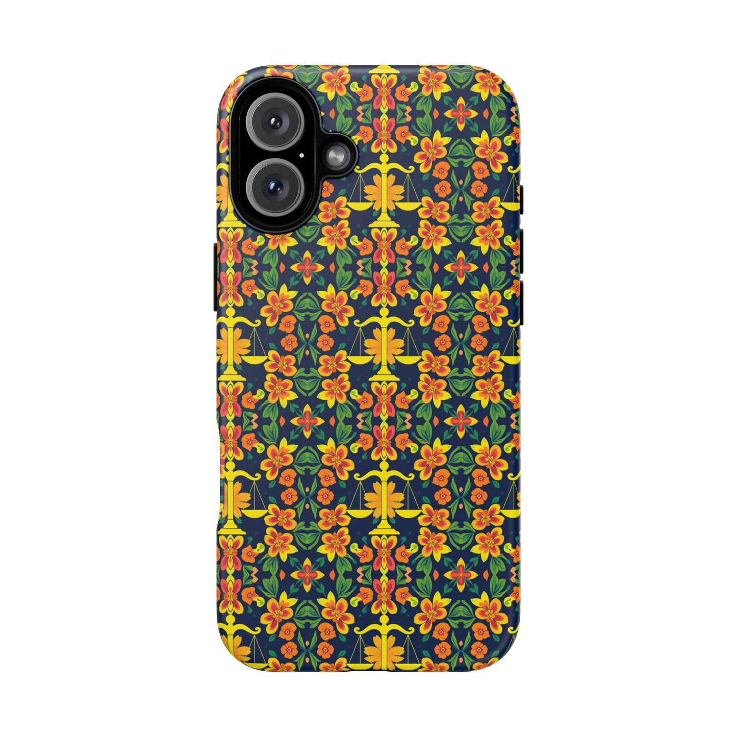 Tough Cases, Libra, Zodiac v3, Flower Pattern