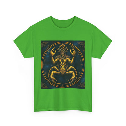 Unisex Heavy Cotton T-Shirt, Scorpion King, Cancer Zodiac Design