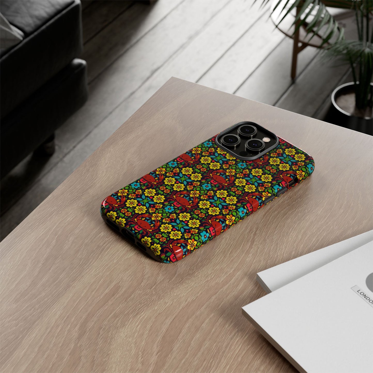 Tough Cases, Cancer, Zodiac v2, Flower Pattern