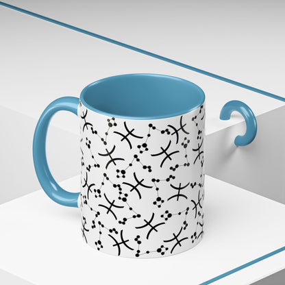 Accent Coffee Mug with the Pisces sign (11, 15oz)