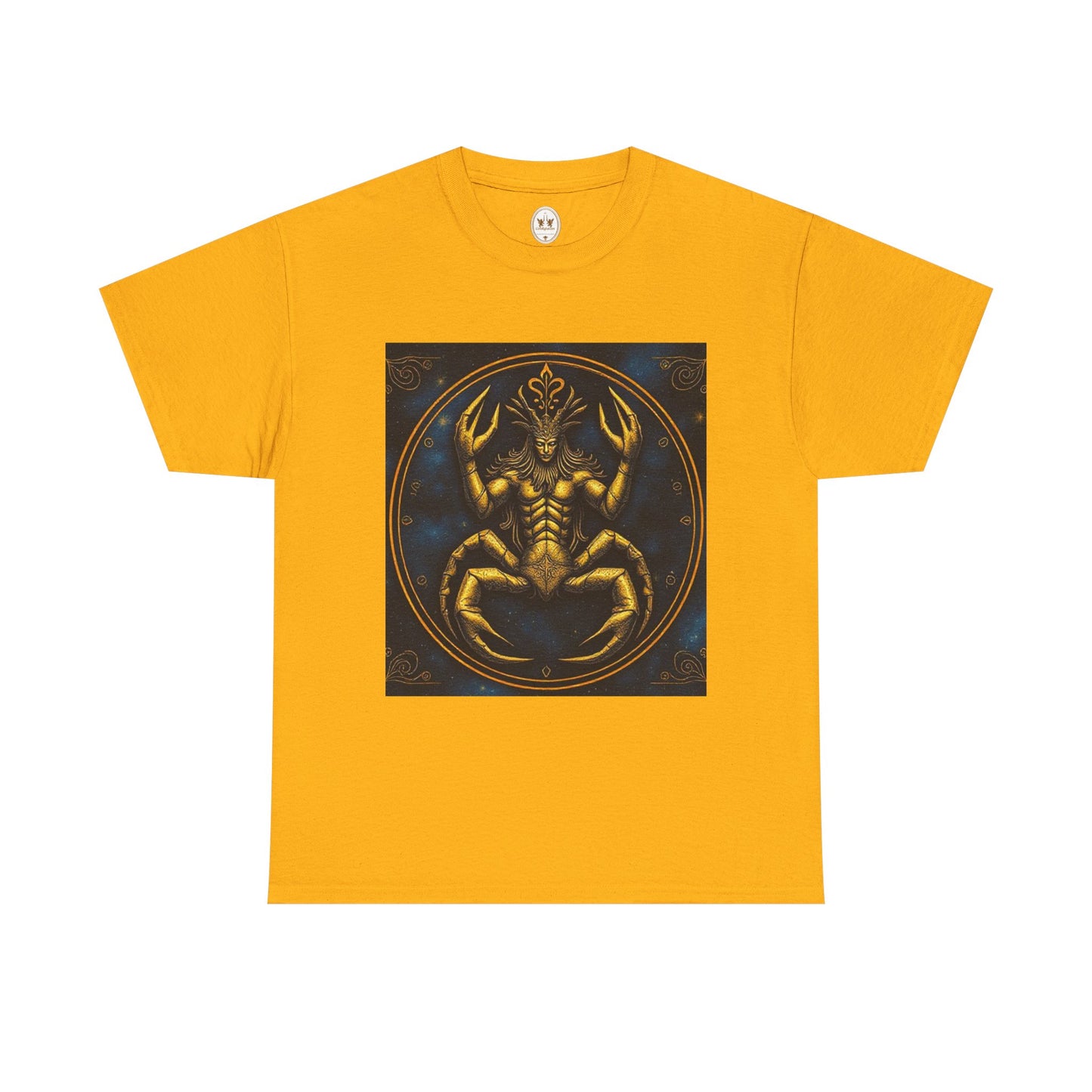 Unisex Heavy Cotton T-Shirt, Scorpion King, Cancer Zodiac Design