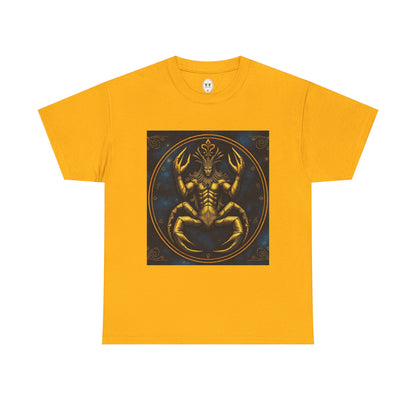 Unisex Heavy Cotton T-Shirt, Scorpion King, Cancer Zodiac Design