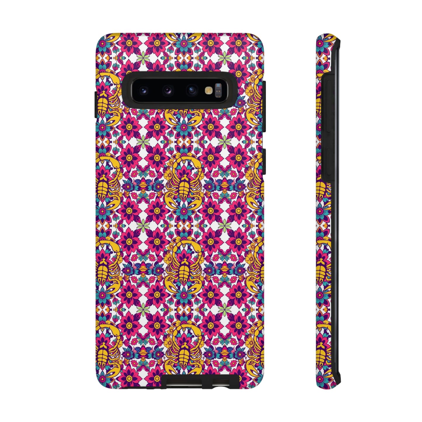 Tough Cases, Scorpio, Zodiac v2, Flower Pattern