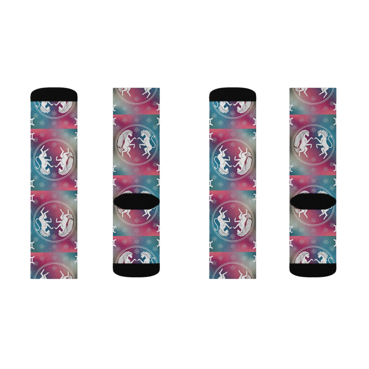 Sublimation Socks, Gemini, Zodiac v1, Pattern