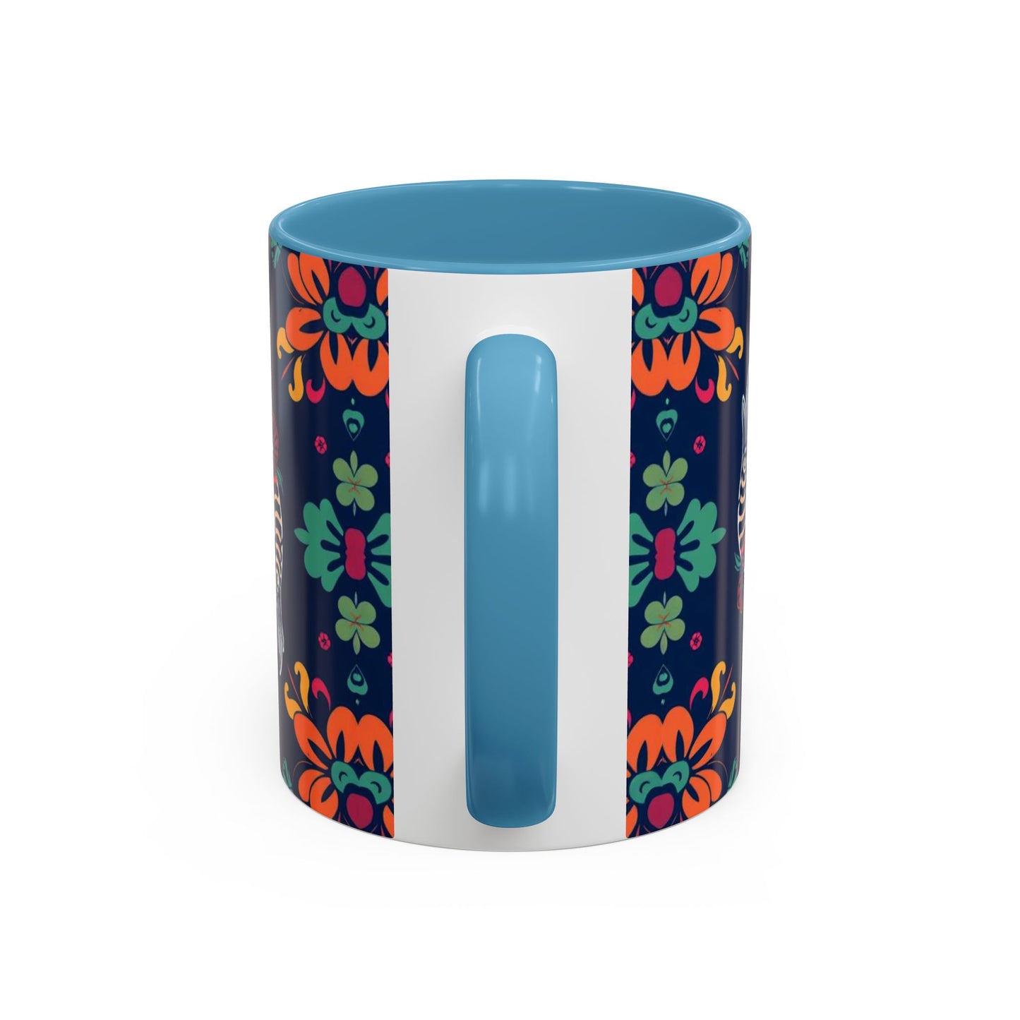 Accent Coffee Mug, Pisces, Zodiac. Flower Pattern, (11, 15oz)