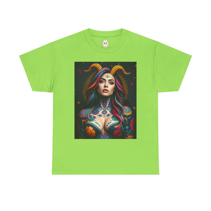 Unisex Heavy Cotton T-Shirt, Capricorn, Zodiac, Sexy Art
