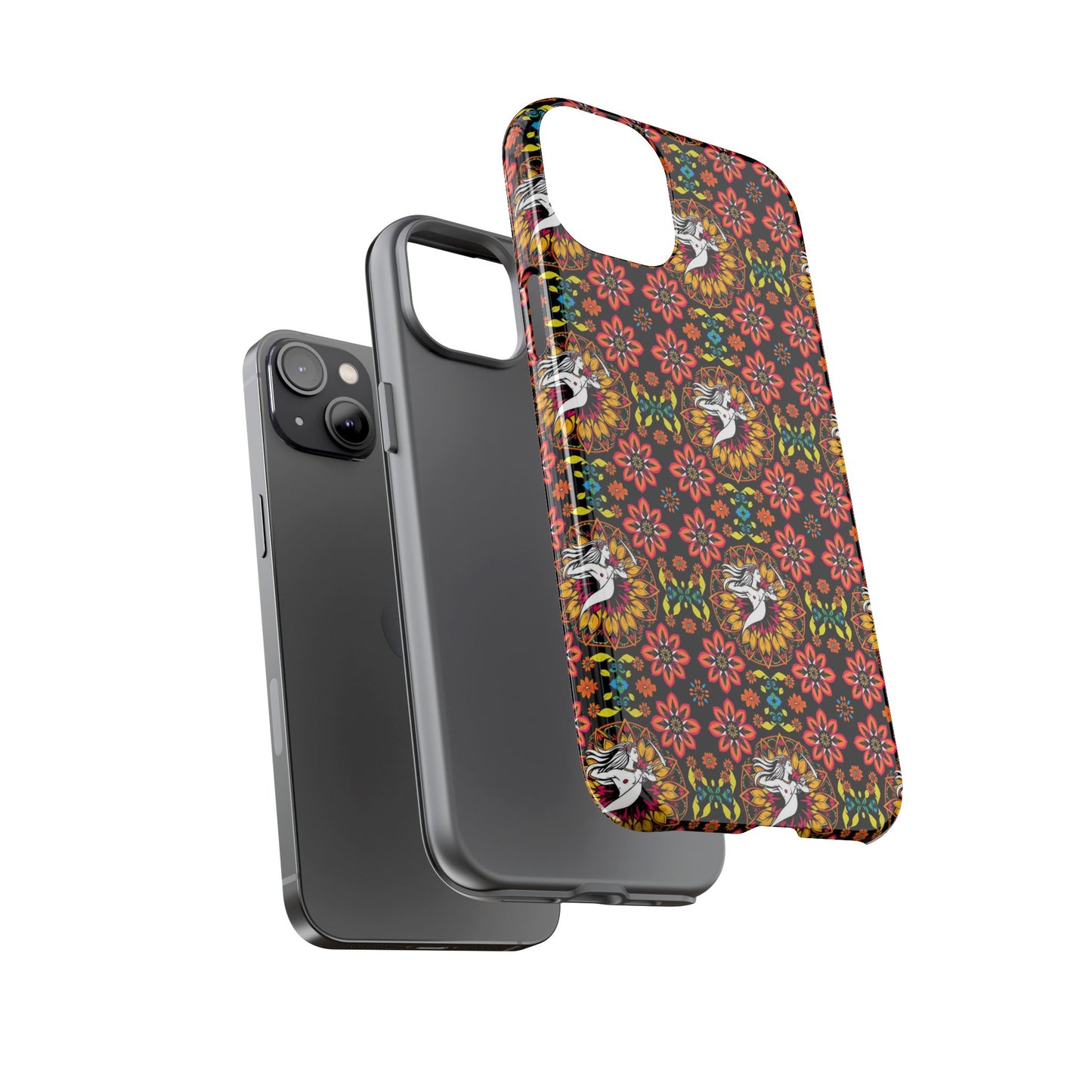 Tough Cases, Sagittarius, Zodiac v2, Flower Pattern