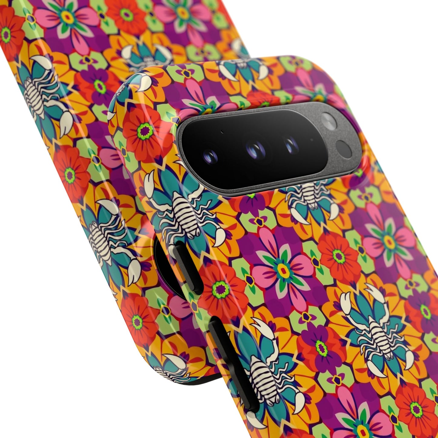 Tough Cases, Scorpio, Zodiac v3, Flower Pattern