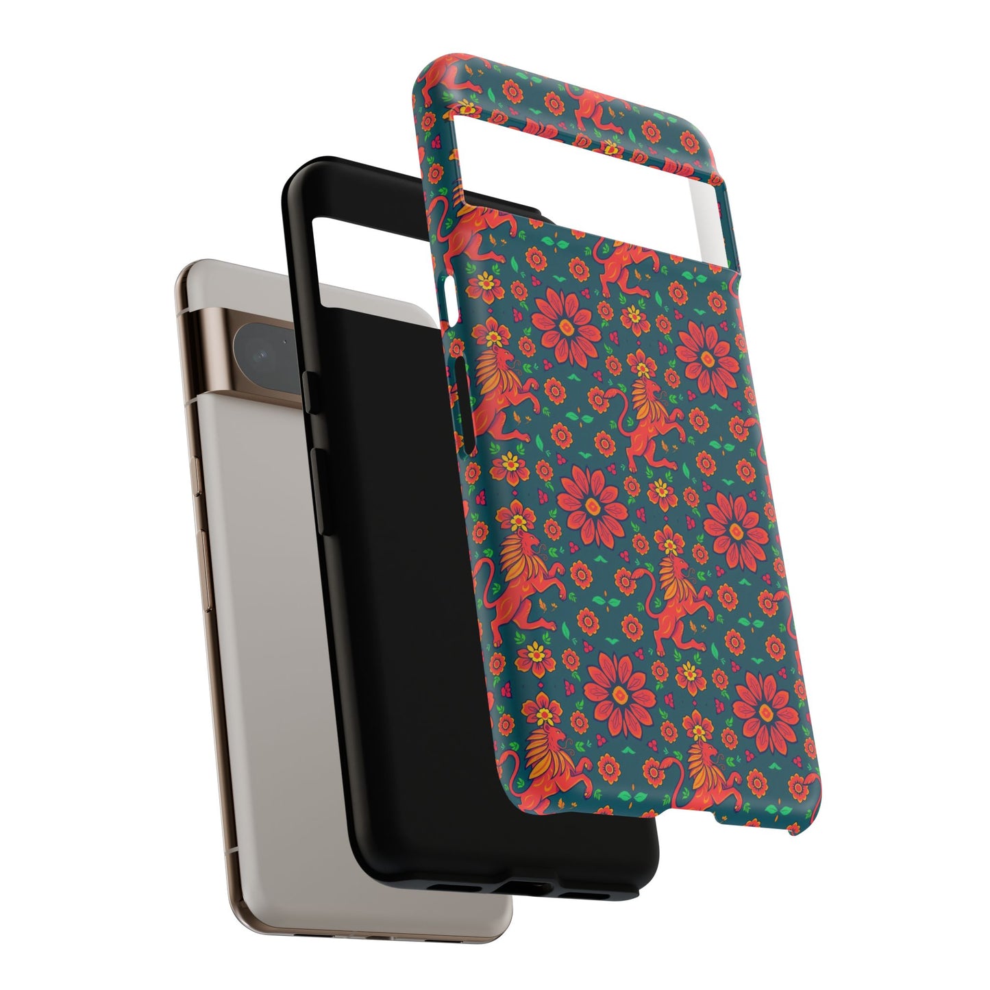 Tough Cases, Leo, Zodiac v2, Flower Pattern