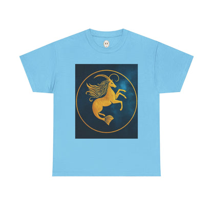 Unisex Heavy Cotton T-Shirt, Capricorn Animal v3, Symbol, Zodiac Design