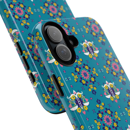 Tough Cases, Libra, Zodiac v2, Flower Pattern